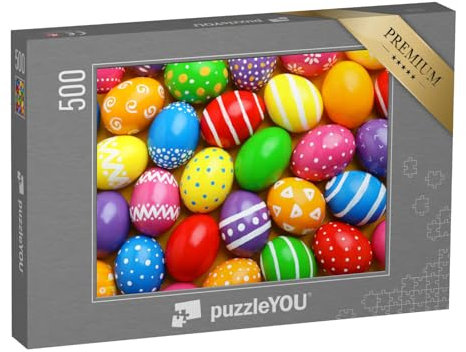 puzzleYOU: Puzzle 500 Teile „Wunderschöne Bunte Ostereier“ – aus der Puzzle-Kollektion Festtage