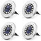 Solpex Lot de 4 lampes solaires de sol pour jardin, 12 LED, blanc, en acier inoxydable, étanche, pour extérieur, jardin, terrasse, pelouse, cour, allée
