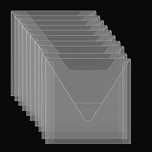 10 Stück 12,9 x 11,9 cm Stempel- und Stanzschablonen-Aufbewahrungstaschen, wiederverschließbar, transparente Kunststoffbeutel, Aufbewahrung für Stanzformen, Schablonen, Alben, Stempel, Basteln für DIY