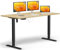 KRIEG HighDesk SMART Höhenverstellbarer Schreibtisch 160 x 80 cm I Schwarz + Ahorn - Elektrischer Sitz- & Stehtisch mit Tischplatte - Stehschreibtisch Elektrisch Höhenverstellbar