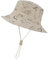 Durio Baby Sonnenhut Kinder Sonnenmütze Junge Mädchen Atmungsaktiv Sommerhut Kinder UV-Schutz mit Bindebändern Khaki mit Dinosaurier 6-12 Monate(Tag Size S)