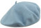 MELEGARI Baskenmütze für Damen, 100 % Wolle, Roma Beret, hergestellt in Italien, hellblau 02, One size