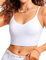 CRZ YOGA Damen Bikini Top Swimsuit Schnell Trocknend Padded Bikini Swim Oberteil Weiss 40