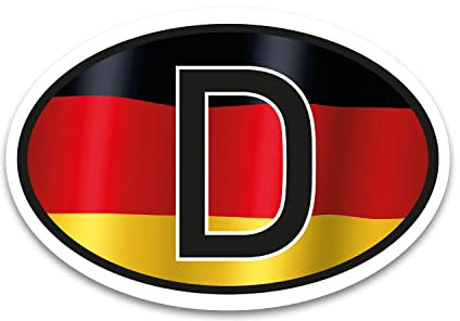 D Magnet Länderkennzeichen Deutschland Flagge Schwarz-Rot-Gold - 17,5 x 11,5 cm DIN genormt - PKW LKW Wohnmobil Auto Motorrad - kfz715