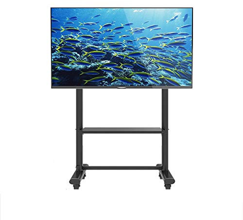 GGZONE TV-Ständer/Sockel, Tisch-TV-Ständer mit Wandhalterung für 55 bis 85 Zoll, höhenverstellbar, robuster Sockel aus gehärtetem Glas, hält bis zu 125 kg schwere Bildschirme Beautiful Scenery