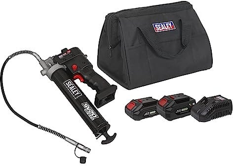 Sealey 20V SV20 Series Grease Gun Kit - 2 Batteries - CP20VGRGKIT
