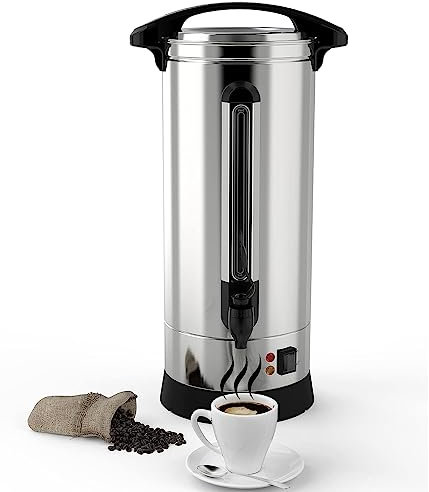 Garvee Commercial Coffee Urn - 60 Cup Large Coffee Urn, [Food Grade Stainless Steel] Coffee Dispenser Perfect For Church, Meeting rooms, Lounges, and Other Large Gatherings,10L