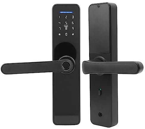 Smart Wifi Türschloss Fingerabdruck Passwort IC-Karte Elektronisches Türschloss Intelligente Sprachnavigation Unterstützt Passwörter, Mechanische Schlüssel und eine Mobile App