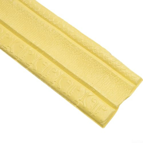 Zoegneer Selbstklebende Wandverkleidung, Sockelleiste, Bordüre, Dekor-Aufkleber, wasserdicht, Spiegelbordüre, Wanddekoration für Zuhause (gelb)