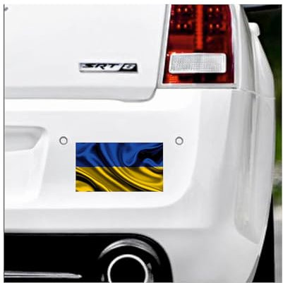 WildeBabsKLBT Ukraine F58 12 cm Fahne Flagge Wappen Staat Land Karte Form Hochwertiger Premium Autoaufkleber Sticker