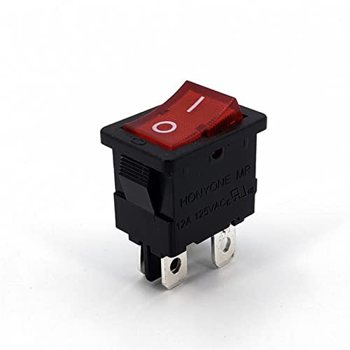 Interruttore a bilanciere 5 pezzi 15x21mm Serie MR-6B 220VAC con lampada ON-OFF 4 pin DPST Mini interruttore a bilanciere 12A 125VAC