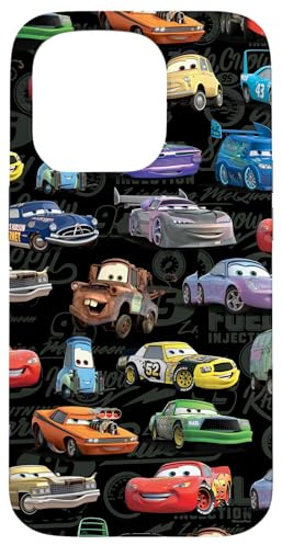 Disney Pixar Cars Musterdruck Hülle für iPhone 15 Pro