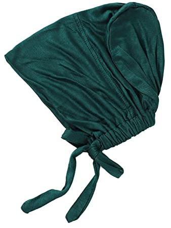 Damen Undercap Hijab Unterschal Hijab, Islamische Muslimische Unterschal Hijab Cap mit Tie Back Closure Solid Color Unter Schal Hijab Mütze Turban Kopfbedeckung Chemo Kopftuch Schlafmütze
