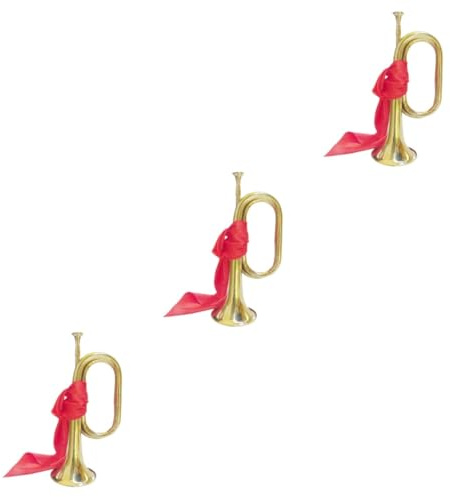 Abaodam 3stücke Metal Bugle Trompete Für Anfänger Militärische Schulband Mit Elegantem Design Und Kraftvollem Für Orchestermusik Und Blasinstrumente