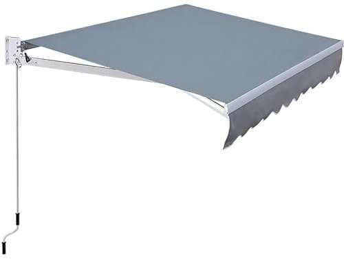 RUYICZB Einziehbare Markise, Gelenkarmmarkise Sonnen- & Wasserschutz, Sonnenmarkise Mit Handkurbel, Balkonmarkise Mit Handkurbel Für Balkon Veranda Outdoor Terrasse,3 x 2.5m/9.8 x 8.2ft