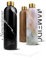 MAMEIDO Edelstahl Trinkflasche personalisiert 500ml - auslaufsichere Trinkflasche mit Namen, personalisertes Geschenk (Black Marble Gold, 0,5l)