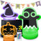 JHXLAMP Halloween Geschenke,Halloween Dekorationen Nachtlicht,Kürbis,Gespenst,Hexenhut,16 Farbwechsel Dekolampe mit Fernbedienung & Smart Touch,Geschenke für Halloween für Jungen Mädchen