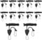 QMofeixiaodianQ 12 Stück 1/8 Zoll Ratchet Hanger,Duty Heavy Rope Seilratsche mit Haken,Einstellbare Seil Seilhaken Ratsche Seilratsche für Grow Light Pflanzenlampe und Camping Pflanzenventilator