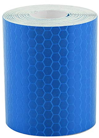 Akozon Adhésif 5 Cm X, pour Remorques Voitures Vélos Autocollant en Rouleau de Bande Réfléchissante Jaune (BLUE)