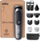 Braun Rifinitore All-In-One Series 7, Rasoio Elettrico Barba 12In1, Taglia Peli Naso E Orecchie, Macchinetta Per Capelli, Lama ProBlade, Tecnologia AutoSense, Wet&Dry, AIO7545, Grigio