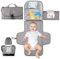 JSTHHTT Wickelunterlage, Tragbare Wickelunterlage, Baby Wickelunterlage, Faltbare Wickelunterlage, Kombinierbare abnehmbare Wickeltasche, Tuchspender und bequemes Kissen für den Kopf Ihres Babys