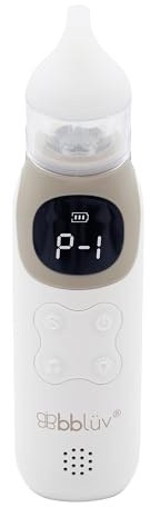 Bblüv - Rinö Pro - Aspirateur Nasal Électrique Silencieux Bébé - 5 Niveaux d’Aspiration, 4 Embouts en Silicone Sûr, Lumières & 3 Mélodies Apaisantes - Rechargeable USB