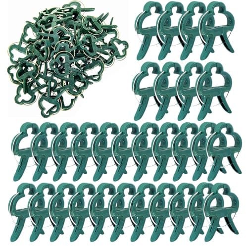 50 Pcs Plant Clips for Climbing Plants, Plant Support Clips for Garden, Plant Clips Set, Plant Clip, Gentle & Durable Garden Support Clips for Vine Tomatoes Vegetables Flowers