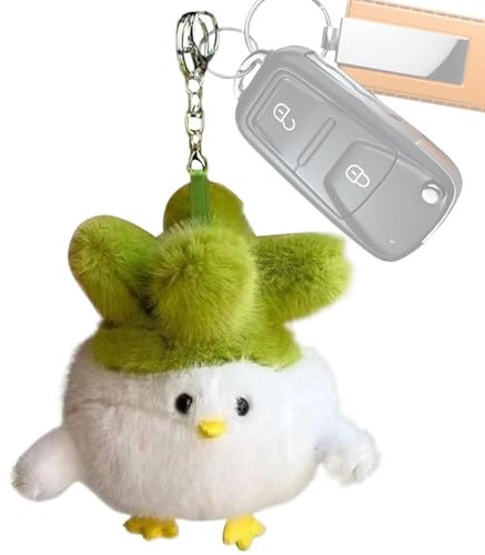 Lunaobrik Puppen-Schlüsselanhänger, weich, 15 cm, Plüschpuppen-Paare, Cartoon-Tierschlüssel, kreativer Anhänger für Handtaschen, weiß, Consulte la descripción