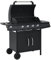 NQJIBUE Articolo-Gas Barbecue Grill 4+1 Zona di Cottura Acciaio Nero, Cucina & Pranzo, Elettrodomestici da Cucina, Griglie Esterne