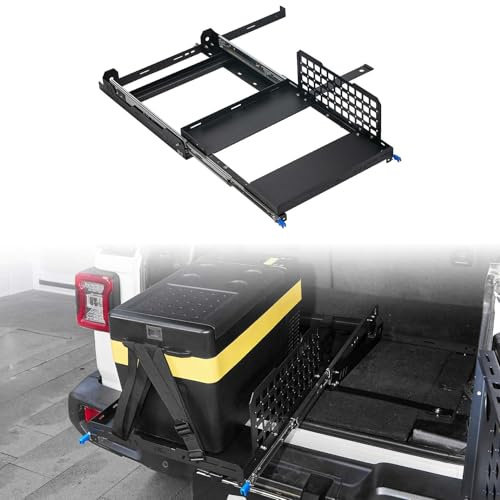 JOYTUTUS Fridge Slide Out Tray Compatible with 18-25 Wrangler JL, Fridge Cooler Slider Vehicle Equipped with Storage Cargo Panel, Portable Car Fridges Freezer Slide, Max 290 LBS