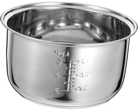 Zerodeko Olla Arrocera Inoxidable Interior de Cocción Antiadherente Reemplazo para Accesorios de Cocina Eléctrica para Uso Doméstico y Catering
