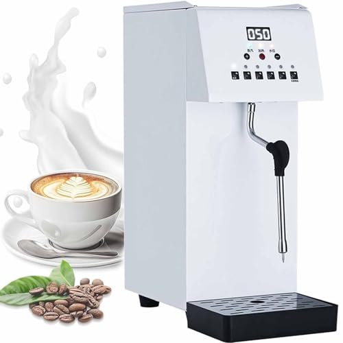 Espumador de leche comercial, máquina automática de espuma de leche 6 l, vaporizador eléctrico de leche a vapor, máquina de espuma de leche para café, vaporizador con pantalla LED