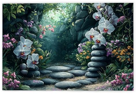 Puzzle 1500 Teile Erwachsene, Orchidee Puzzle 1500 Teile mit Geschenkbox, Holzpuzzle Erwachsene mit Naturholz, Geschenke für Frauen, Geschenke für Männer, Groß Holzpuzzle für Wanddeko Wohnzimmer, F-41