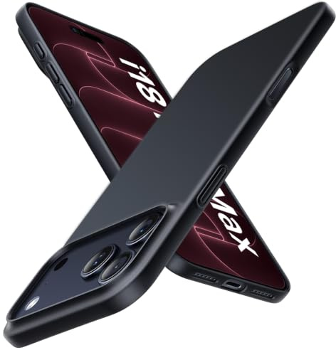 Ultradünne Hülle für iphone 18 Pro Max 5G Dünn Matte Handyhülle,Schwarz | PC Schale Anti-Fingerabdruck Schutzhülle Ultra Slim Case Elegant Cover für iphone 17 Pro Max