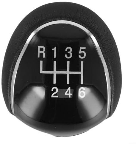 6 Gang Schwarz Schaltknauf für Ford Für Mondeo S-MAX C-MAX Focus Transit PU Leder Kunststoff Schaltgetriebe Stick 1 Hebel Handball Ersatzteil Innenraum Zubehör