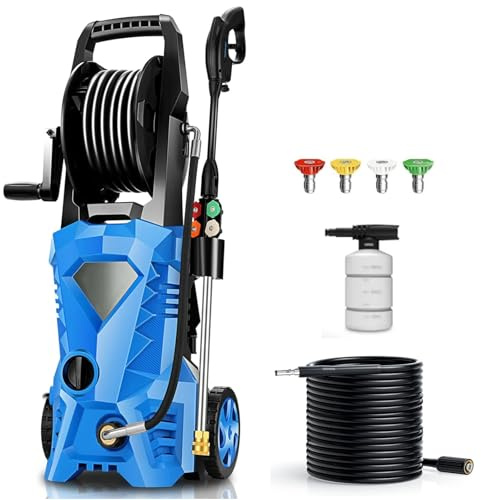 Imdot 5000PSI Electric Pressure Washer 2025 2.8GPM High Power Washer with 4 Pressure Nozzle and Soap Bottle for Home, Car Washing, Fence Cleaning, Patio (Blue)