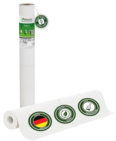 Veluxis Vliestapete PRO Renoviervlies Reliefmuster – 10,05 m × 0,53 m | rissüberbrückend, blickdicht, überstreichbar, Made in Germany I Veluxis ®