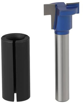 AS Axis Spindleon Keyhole Router Bit 5/8 in Cutter 1/4 in Shank with 1/2 to 1/4 Collet Adapter Compatible with Routers