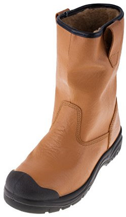 Scuff Toe Cap Safety Rigger Boot - Tan - Tan - size UK Mens Size 12