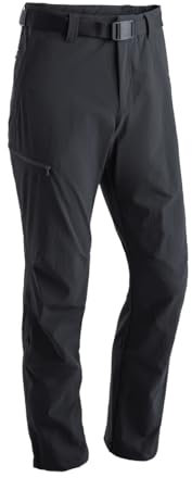 Maier Sports Nil, Herren Wanderhose, Wasserabweisende Outdoorhose für Trekking und Hiking, PFC-frei, mSTRETCH pro 4 & Dryprotec, Rollup-Funktion, Schwarz, 24 (W34/L30)