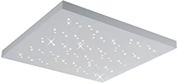 Trio Leuchten LED Deckenleuchte Titus 676617531, Metall / Aluminium, 36 Watt, Helligkeit und Lichtfarbe einstellbar, Weiß, 75x75cm