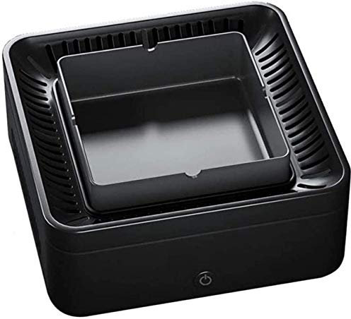 Lesgos Épurateur d'air sans fumée de cendrier, assainisseur d'air négatif d'ion négatif de solvant de cendrier de cendrier Rechargeable d'USB de fumée pour la Voiture/Maison/Bureau