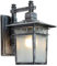 Außenlampe Retro Vintage Wasserdichter IP44 Außenwandleuchte Antikes Silber Wandlampe Aluminiumguss und Glas E27 Wandleuchte Balkon Zaun Gartenlampe Eingangsbeleuchtung Wandbeleuchtung 22*18*29 cm