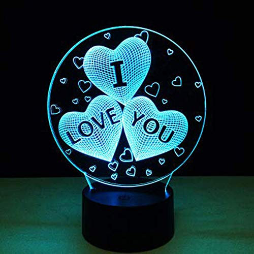 Ich liebe dich nachtlichter geschenke für kinder frauen mama mädchen smart touch & fernbedienung 7 farbe 3d illusion lampe tier licht kinder led schreibtischlampen