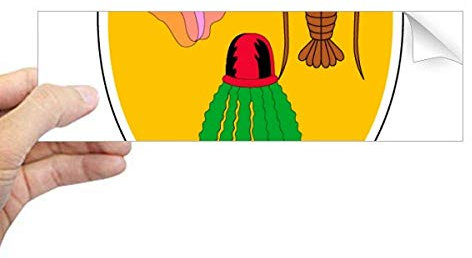 DIYthinker Turken und Caicos Islands National Emblem Rechteck Bumper Sticker Notebook Fenster Aufkleber