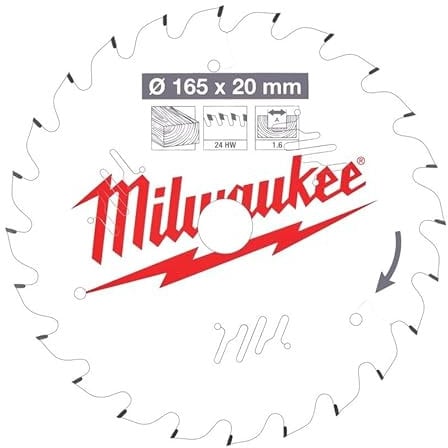 milw Milwaukee 4932471931 - Lama per sega circolare, 165/20 mm, 24Z