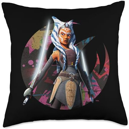 Star Wars Clone Wars Ahsoka Tano Fearless Jedi Throw Pillow, 18x18, Multicolor