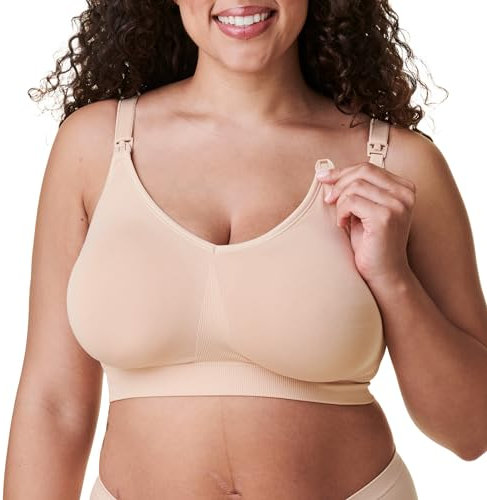Bravado Designs Body Silk - Brasier de lactancia sin costuras para lactancia, brasier de maternidad sin varillas, Butterscotch - Tela sostenible, X-Large