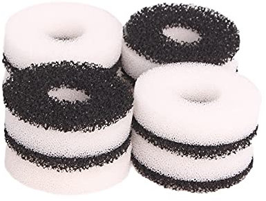 INGVIEE Kompatibel Filterpatronen Service Kit für Biorb Aquarium (8X Ersatzschwamm, 8X Aktivkohle Ring)