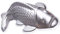 Alipis Moule à gâteau en alliage d'aluminium en forme de poisson - Moule à gâteau en forme de carpe - Moule à gâteau d'anniversaire - Moule à riz pour chocolat, fondant, décoration de gâteau - Argenté